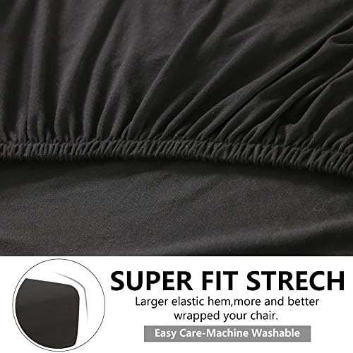 Stretch Dining Chair Slipcovers Black 4 Per Set