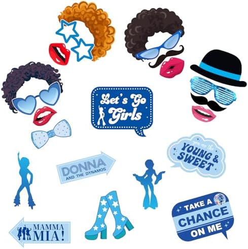 36pc Mamma Mia Bachelorette Party Photo Booth Props Set