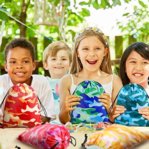 Amylove Camouflage Drawstring Party Bags 24 Pack