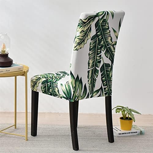 Palm Green Dining Chair Covers Set of 6 Parson Slipcovers