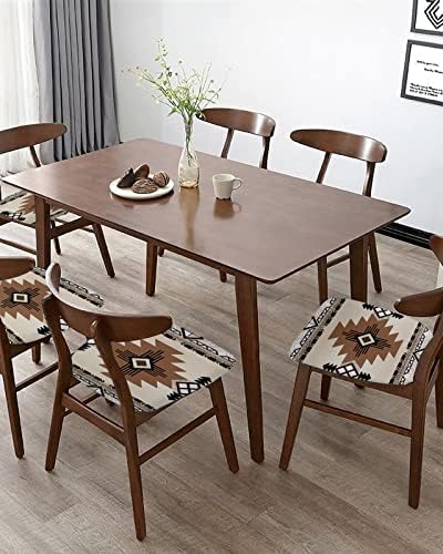 Boho Western Chair Seat Covers Set of 4 for Dining Room