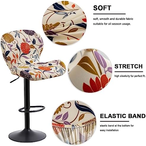 Counter Height Bar Stool Covers 4 Pack for Kitchen and Dining Room