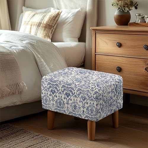Retro Pattern Large Ottoman Slipcover Footstool Cover