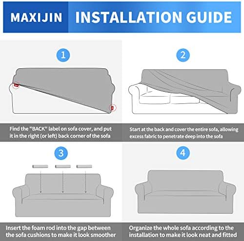 MAXIJIN Super Stretch Couch Cover for 3 Cushion Couch 1