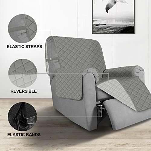 Deeky Recliner Chair Covers for Small Recliners Gray Light Gray