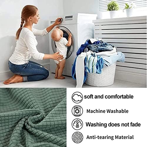 Jacquard Stretch Folding Ottoman Cover with Lid
