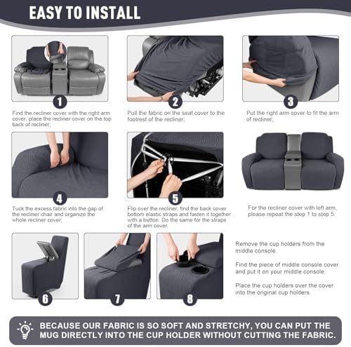 KinCam 2 Seat Recliner Covers with Console
