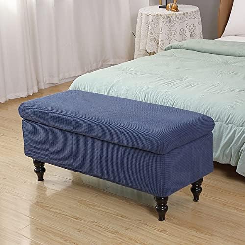 Stretch Ottoman Cover with Lid SML Storage Bench Slipcover