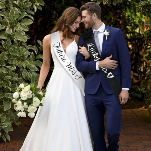 Future Mrs Lucky Mr Sash Kit - Bride to Be Groom to Be Sashes