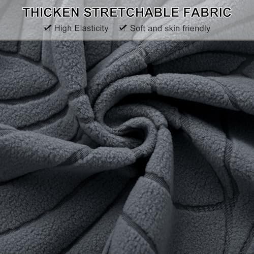 Dining Chair Seat Covers Set of 4 Dark Grey 1