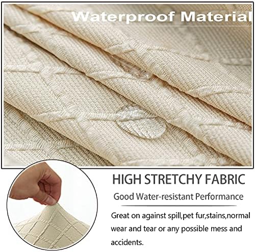 Waterproof Dining Chair Cover Set of 4 - Spandex Jacquard Slipcover