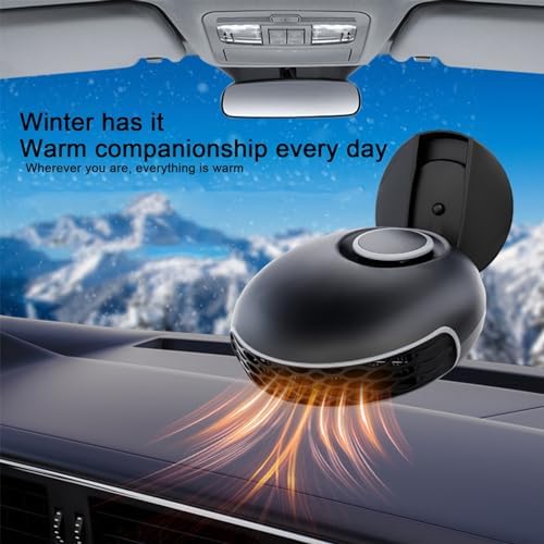 Lovskoo 12V Portable Car Heater with 360 Degree Rotation