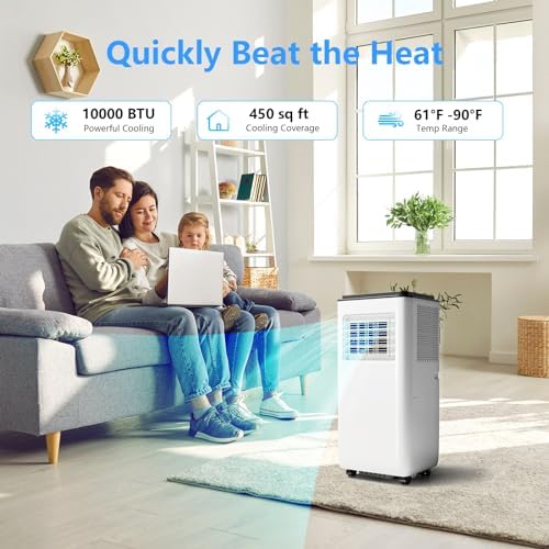 10000 BTU Portable AC Unit 3IN1 with Fan and Dehumidifier
