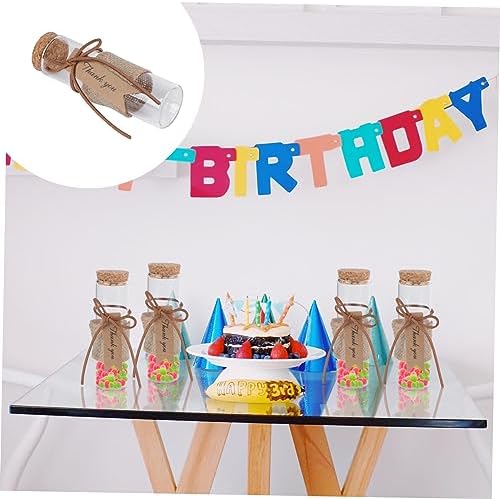 PRETYZOOM 5pc Glass Candy Storage Bottle Set 1