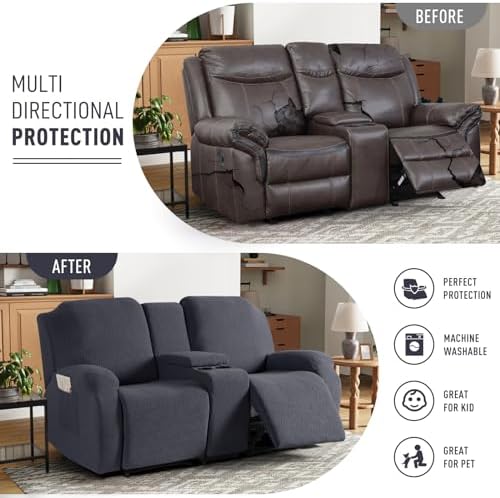 KinCam 2 Seat Recliner Covers with Console
