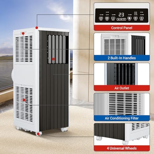 8000 BTU Portable AC for Room Up to 350 Sq Ft