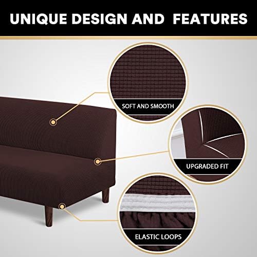 PrinceDeco Stretch Futon Slipcover with Elastic Design