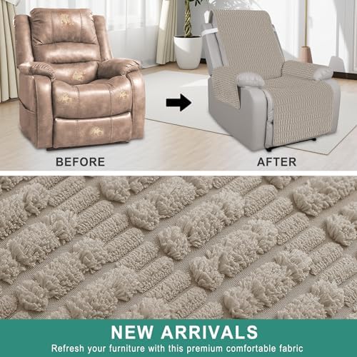 Foxdecor Recliner Chair Covers - Brown 23 W 1