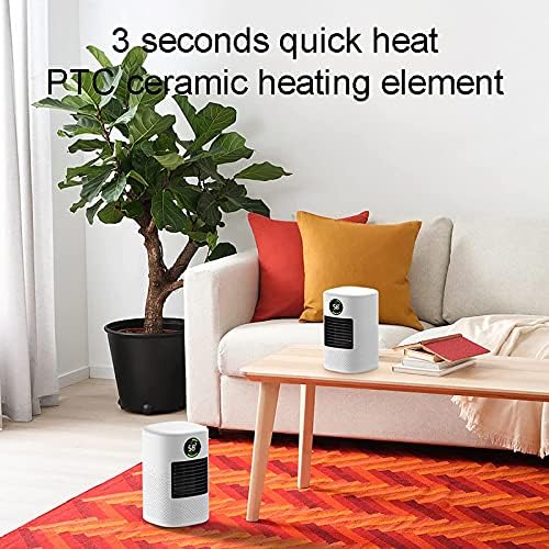 EXCEI Ceramic Electric Fan Heater with 3 Heat Settings