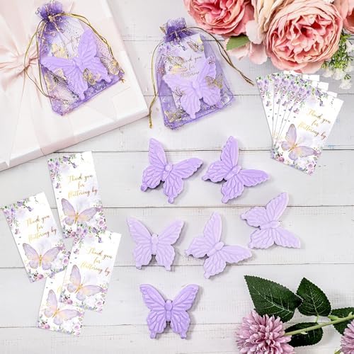 Dunzy 50 Piece Butterfly Baby Shower Favors Set
