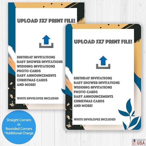 Custom Printed Invitations 5x7 25 Cards Envelopes