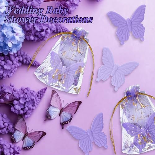 Dunzy 50 Piece Butterfly Baby Shower Favors Set