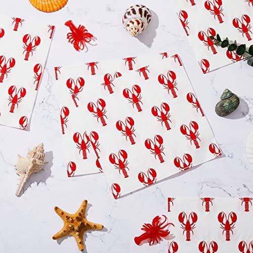 100 Count 2 Ply Crawfish Napkins 13x13 Inch 1