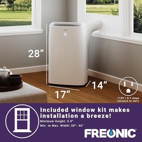 Freonic 7500 BTU Portable Air Conditioner with Remote and Sleep Mode