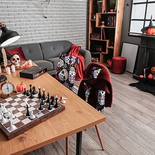 Whaline 4Pcs Halloween Chair Covers with Stretch Elastic Design