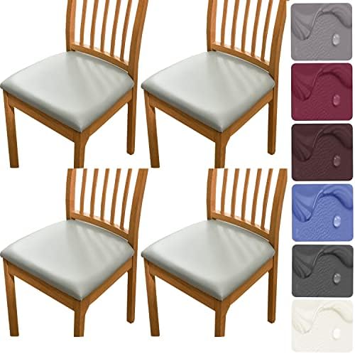 HFCNMY Stretch Waterproof Dining Chair Seat Covers Set of 4