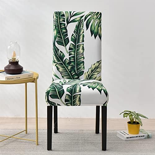 Palm Green Dining Chair Covers Set of 6 Parson Slipcovers