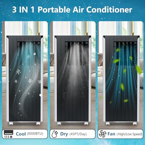 PioneerWorks 8000 BTU Portable AC Unit 3-in-1
