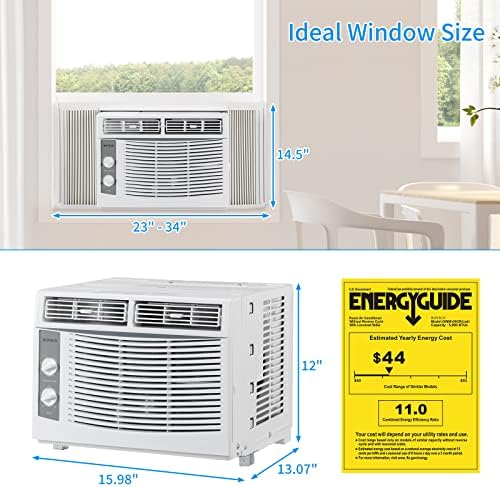 ROVSUN 5000 BTU Window Air Conditioner Cooling Up to 150 Sq Ft White