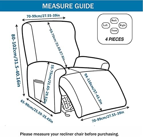 Eco-Ancheng Recliner Slipcovers 4-Piece Set 1