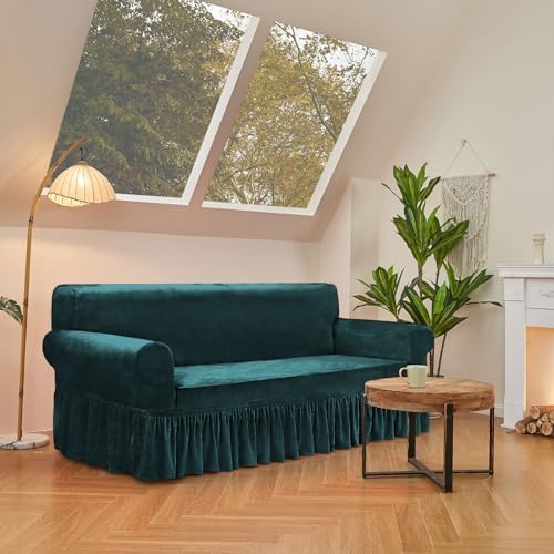 NICEEC Sofa Cover Dark Teal 1-Piece Slipcover