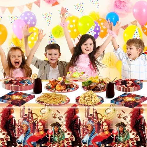 Red Queen Birthday Plates Napkins Tablecover Party Set