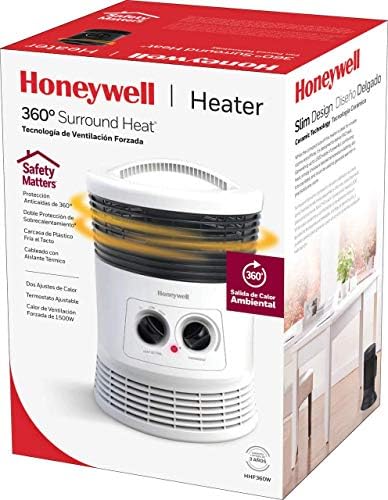 Honeywell 360 Surround Fan Forced Heater Medium Room Manual Controls White