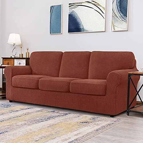 CHUN YI 7 Piece Stretch Sofa Cover for 3 Seater Couch