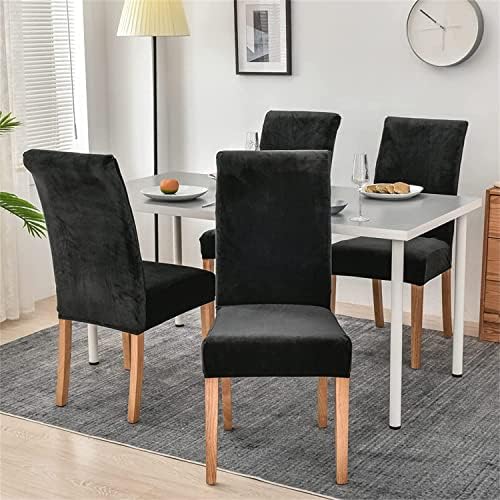 Velvet Chair Covers Set of 4 for Dining Room and Kitchen