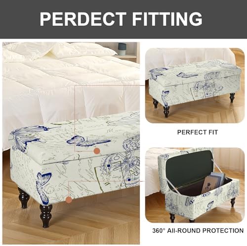 Eco-Ancheng Rectangle Ottoman Slipcover for Living Room