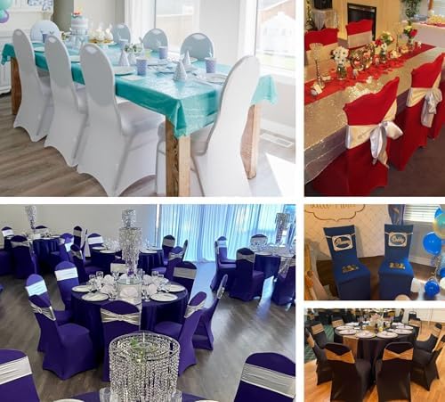 Spandex Dining Chair Cover for Wedding Banquet Orange