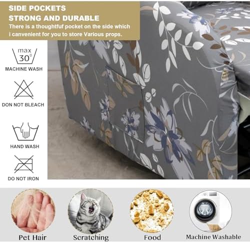 GOSTADY Recliner Chair Covers 4 Piece Set