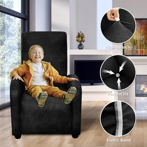 Leather Look Recliner Chair Covers 4-Piece Set