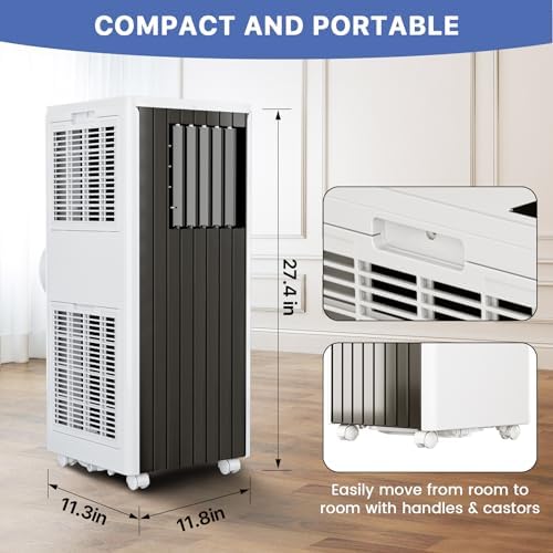 3-in-1 Portable Air Conditioner with 8000 BTU Cooling