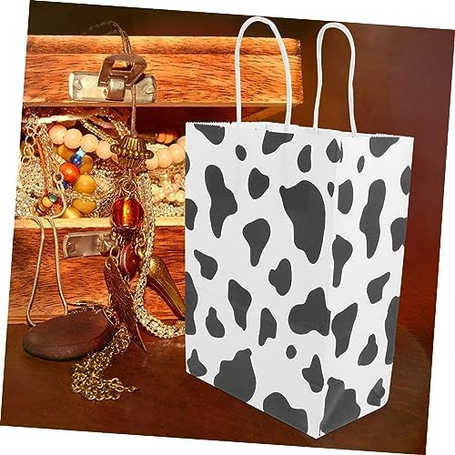KOMBIUDA 12 Pcs Cow Theme Paper Tote Bags Party Decorations