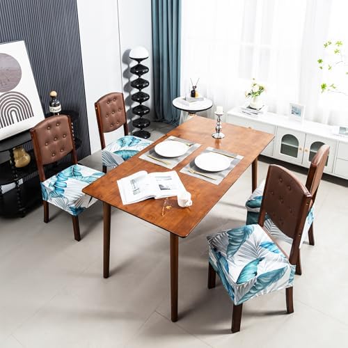 Dining Chair Seat Covers Set of 6 Stretch Slipcover Protectors