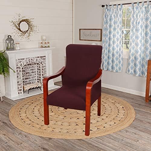 Deisy Dee Stretch Arm Chair Covers Dark Brown 1