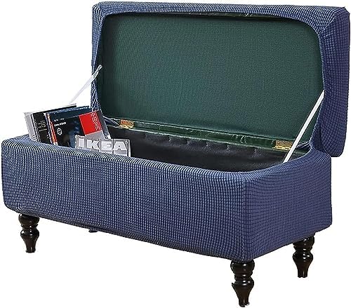 OWOW Rectangle Stretch Storage Ottoman Bench Slipcover 1