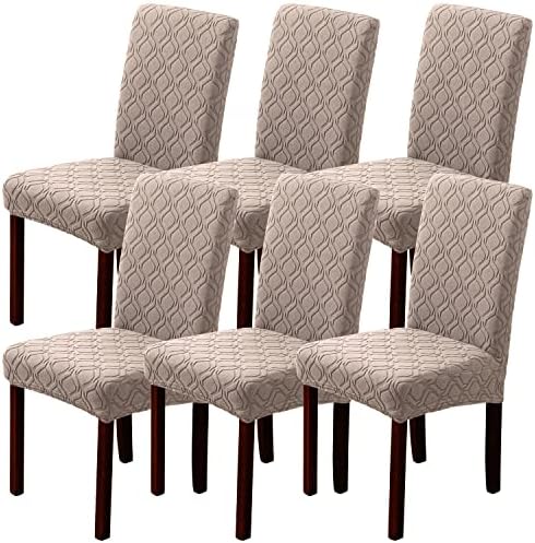 BOGUANG Dining Chair Covers Set of 6 Removable Washable