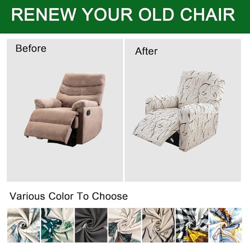 FUANGUI Recliner Chair Cover Set 4 Pieces